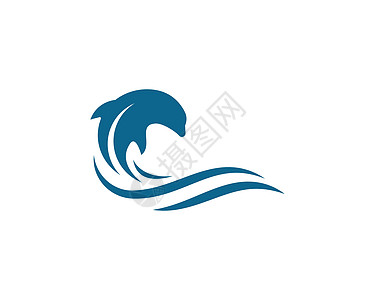 海豚标志图标 vecto商业跳跃海滩标识运动圆圈海浪旅行游泳乐趣图片
