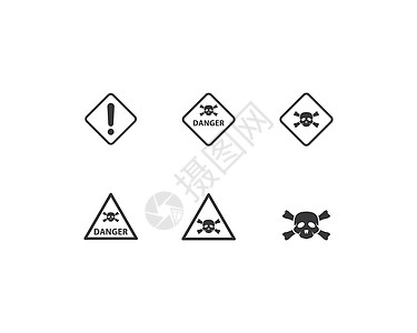 警告图标 vecto按钮横幅材料冒险闪电食物螺栓气体三角形死亡图片