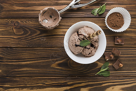 美味巧克力冰淇淋 高品质照片图片