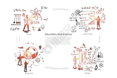 科学家职业科学研究物理实验板数学方程式地理学习板图片