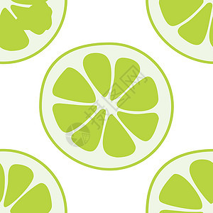石灰无缝纹理矢量 印刷设计的绿色石灰图案 夏季热带叶矢量插图设计柠檬水果打印卡通片叶子黄色食物橙子图片