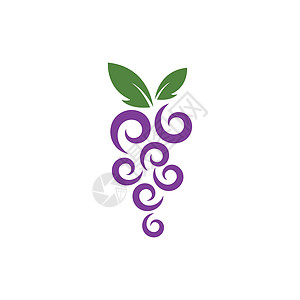 葡萄叶标志 vecto餐厅紫色植物藤蔓叶子酒精水果浆果食物标签图片
