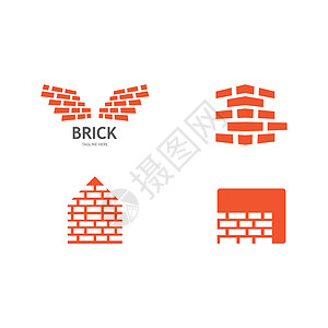 砖墙标志 vecto商业财产石工建筑建筑学水泥风格插图石头公司图片
