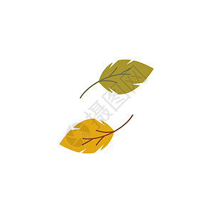 秋叶标志模板黄色生态白色插图季节绿色金子叶子植物森林图片