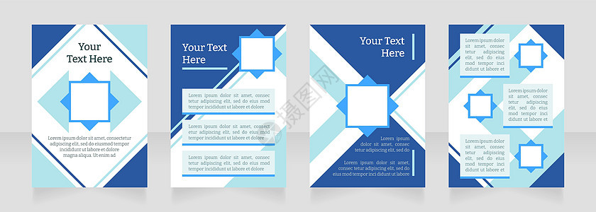 公司运营年度报告空白小册子版式设计 垂直海报模板集 带有文本的空复制空间 预制的公司报告集合 可编辑传单纸页背景图片