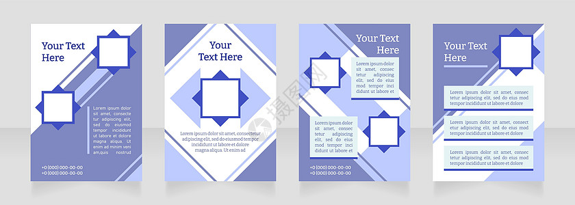 销售预测空白小册子布局设计 实现企业目标 垂直海报模板集 带有文本的空复制空间 预制的公司报告集合 可编辑传单纸页图片