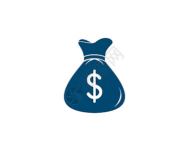 它制作图案的钱袋子图标银行网络标识硬币办公室成功技术市场资金蓝色图片