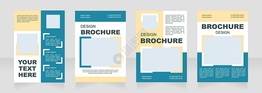 战略空白小册子布局设计 策划活动 垂直海报模板集 带有文本的空复制空间 预制的公司报告集合 可编辑传单纸页图片