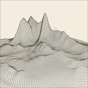 抽象矢量风景背景 网络空间网格  3d 技术插图顶峰格子科学墙纸地理地形地球蓝色推介会宽慰图片