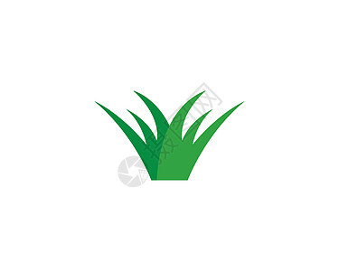 草标志模板生态花园徽标绿色环境白色圆形草地商业植物图片