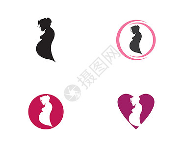 妇女怀孕日志白色妇科身体婴儿母亲腹部标识侧影产科孩子图片