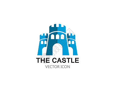 城堡标志矢量 ico堡垒财产公司商业纪念碑技术艺术插图标识建筑学背景图片