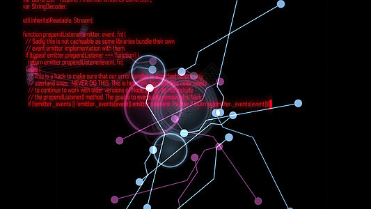 3d 插图未来派 HUD 界面和计算机屏幕终端上的黑客代码服务器圆圈网络恶意滚动科学辉光创新编码物质图片