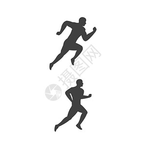 运动运行剪影矢量图标它制作图案男生运动员插图冠军赛跑者竞赛团体身体跑步短跑图片