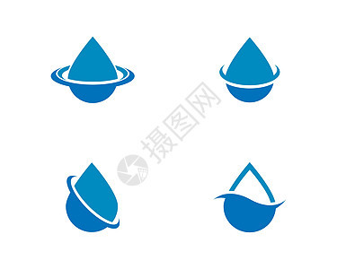 水滴 Logo 模板矢量图标它制作图案水池矿物商业管道食物过滤电子液体洗澡蓝色图片