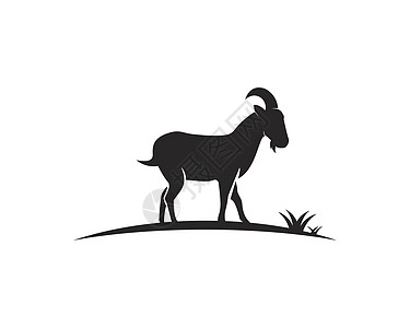 它制作图案山羊 Logo 模板矢量图标牛奶食物标签喇叭乡村白色动物黑色农场哺乳动物图片