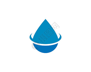 水滴 Logo 模板矢量图标它制作图案水池商业纯化电子雨滴台币液体矿物食物蓝色图片