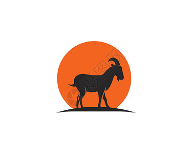 它制作图案山羊 Logo 模板矢量图标荒野插图农场哺乳动物乡村动物绿色标签牛奶标识图片