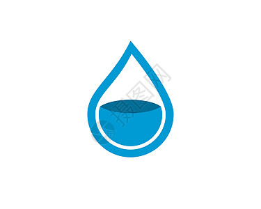 水滴 Logo 模板矢量图标它制作图案过滤纯化电子公司蓝色管道洗澡液体水池插图图片