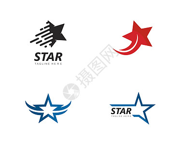 星标志模板矢量图标它制作图案快感星星大号推广身份团队插图字母射线品牌图片