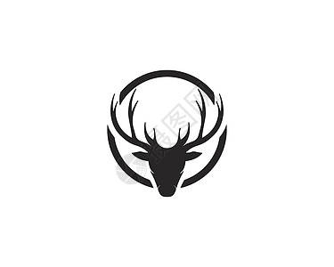 鹿标志模板矢量图标它制作图案绘画哺乳动物跳羚插图男性标签野生动物驯鹿商业鹿角图片