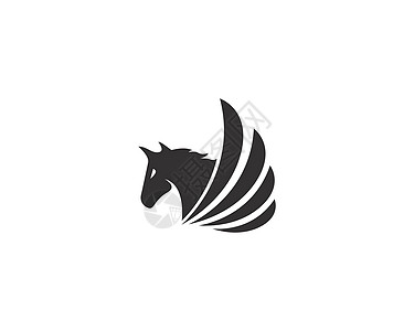 飞马标志概念向量 ico神话马术速度动物野马生物传奇艺术自由商业图片