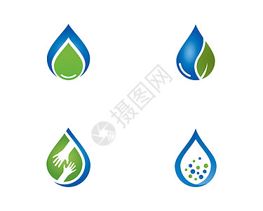 水滴 Logo 模板矢量图标它制作图案插图雨滴液体食物蓝色水池管道公司洗澡纯化图片