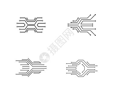 电路技术徽标模板矢量图标它制作图案处理器数据木板芯片硬件母板电脑圆圈互联网标识图片