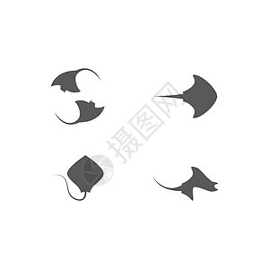 黄貂鱼日志海洋卡通片蝠鲼标识海鲜海上生活动物群水族馆荒野游泳图片