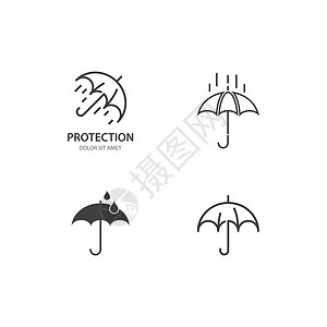 雨伞标志概念标识气象公司天气生活插图事故投资保险商业图片