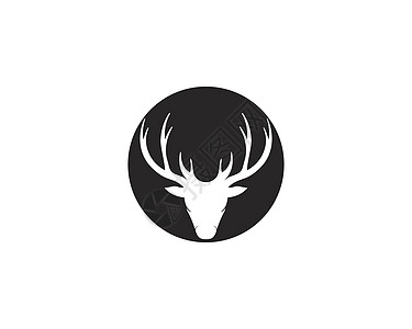 鹿标志模板矢量图标它制作图案商业绘画哺乳动物跳羚羚羊草图插图荒野动物正方形图片