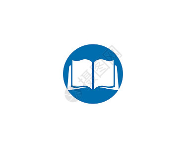 书 Logo 模板矢量它制作图案字典图书馆百科插图教科书标识知识教育白色全书图片