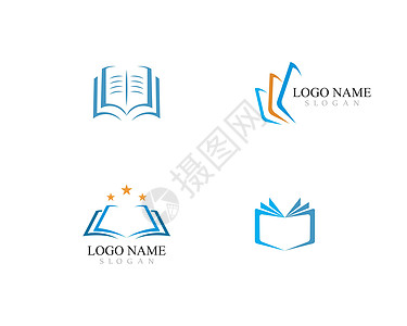 书 Logo 模板矢量它制作图案学习全书图书馆百科教科书标识网络字典白色学校图片