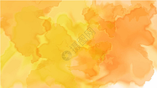 设计时的黄色水彩背景 水彩背景概念 矢量红色创造力艺术横幅墨水墙纸艺术品绘画橙子框架图片