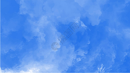 您的设计的蓝色水彩背景液体绘画卡片墨水天空墙纸白色插图横幅艺术图片