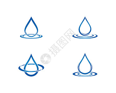 水滴 Logo 模板矢量图标它制作图案管道海浪矿物插图纯化洗澡蓝色公司食物液体图片