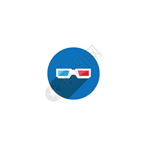 3D 眼镜 ico电视光学电影蓝色立体声眼睛阅读玻璃技术配饰图片