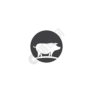 猪日志动物餐厅宠物插图熏肉哺乳动物绘画公司标签农场图片