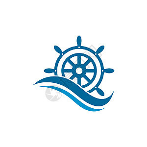 船舶转向矢量图标说明模板插图徽章水手游艇海浪钓鱼海洋导航运动队长图片
