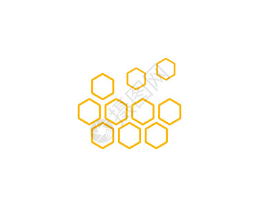 蜂窝背景纹理插图概念六边形墙纸蜜蜂橙子细胞蜂巢艺术黄色棕色白色图片