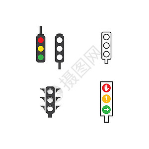 红绿灯 ico指导插图警告控制注意力城市信号绿色运输黑色图片