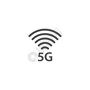 5G图标细胞蓝色网络海浪速度标识信号上网传播数据图片