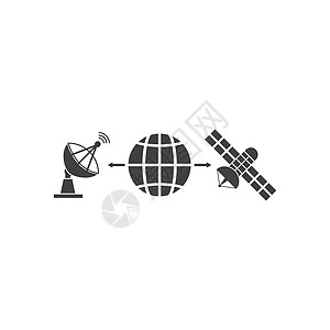 卫星图标定位全球信号广播电讯网站收音机技术互联网天线图片