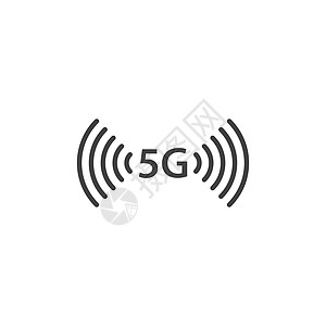 5G图标宽带热点5g手机标识技术收音机服务传播互联网图片