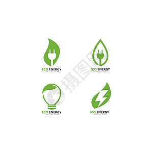 生态能源标志模板矢量图标它制作图案技术标签商业插图品牌闪电力量网络活力推广图片