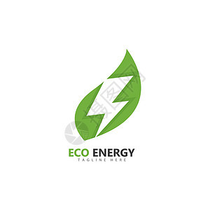 生态能源标志模板矢量图标它制作图案插图网络标签品牌服务环境叶子标识技术闪电图片