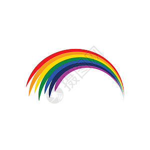 彩虹图案网络曲线地球商业太阳光谱艺术标识身份插图图片