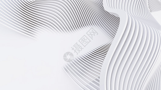 抽象的曲线形状 白色圆形背景墙纸海浪办公室插图房间技术房子公司流动空白图片