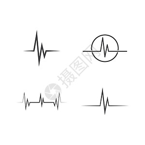 脉冲线医院药品健康技术监视器诊断韵律插图心脏病学频率背景图片