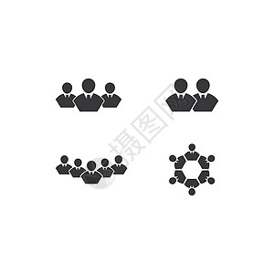 一组团队合作和领导业务人徽标模板矢量图标它制作图案团体帮助团结会议学校标识插图商业圆圈机构图片